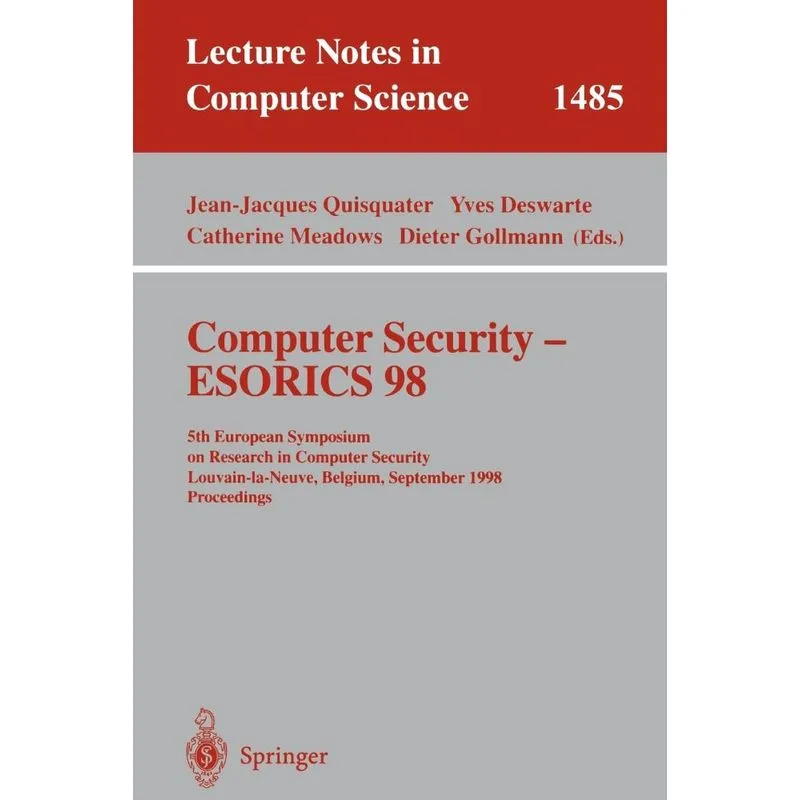 Computer Security - ESORICS 98