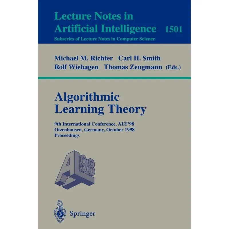 Algorithmic Learning Theory