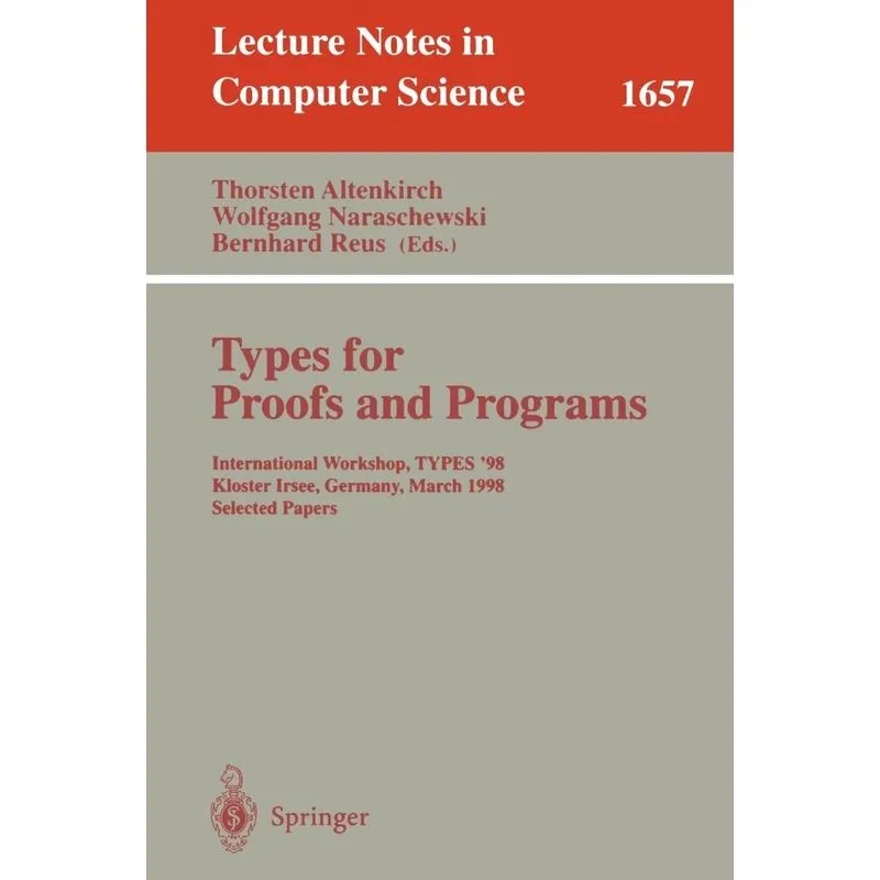 Types for Proofs and Programs