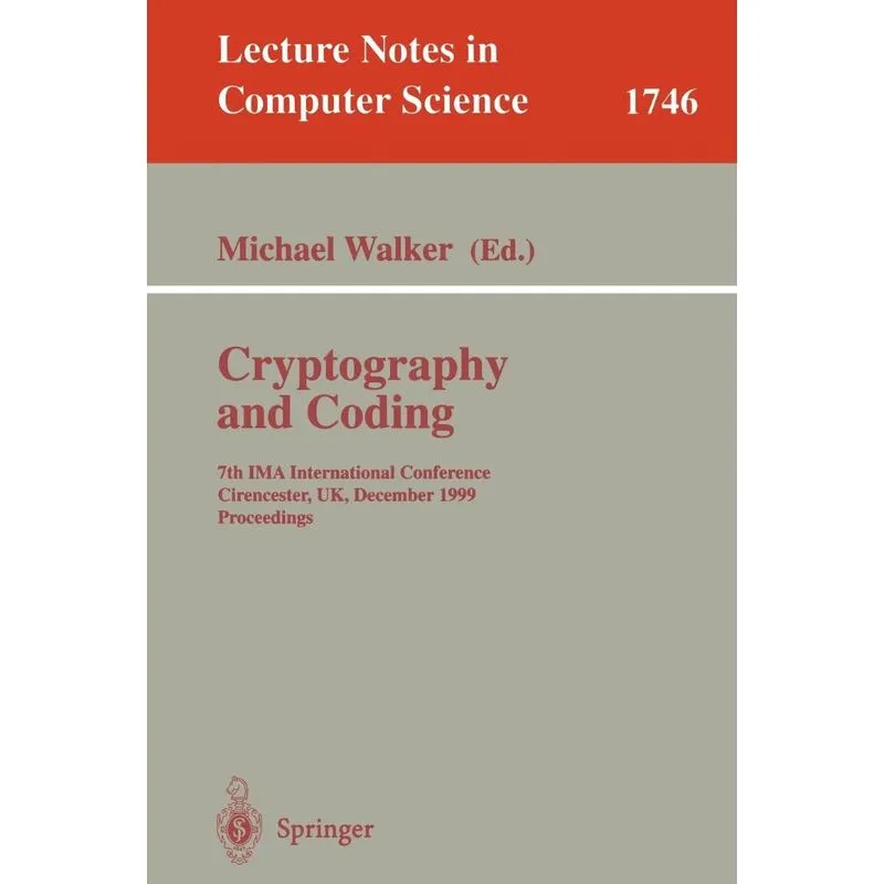 Cryptography and Coding