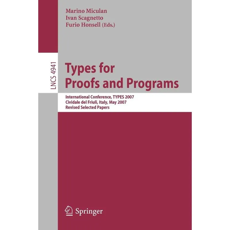 Types for Proofs and Programs