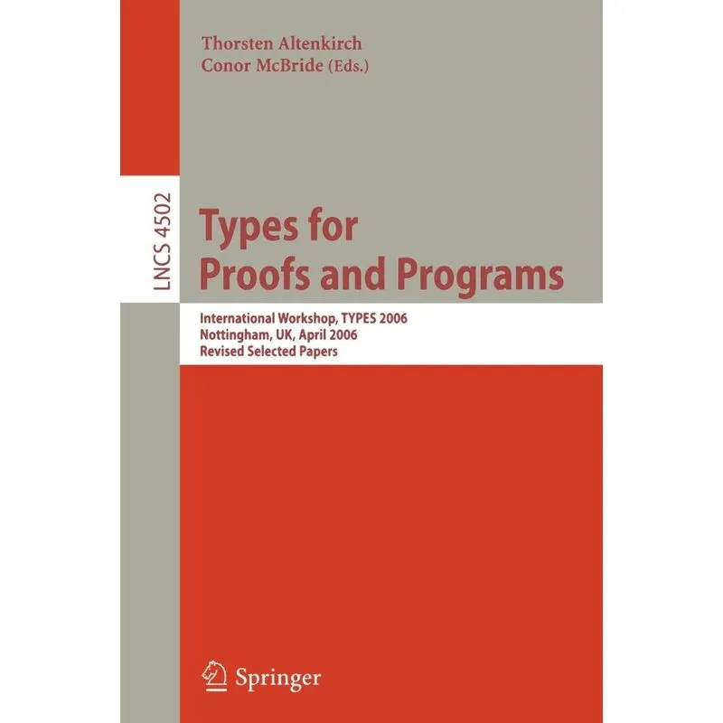 Types for Proofs and Programs