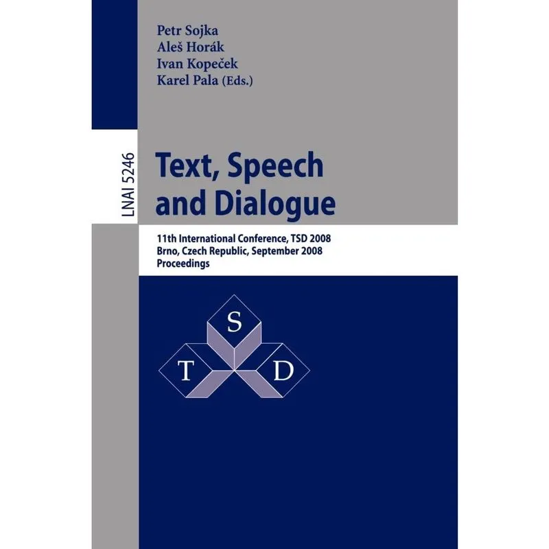 Text, Speech and Dialogue