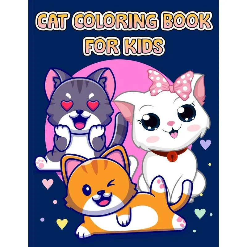 Cute Cat Coloring Book For Kids