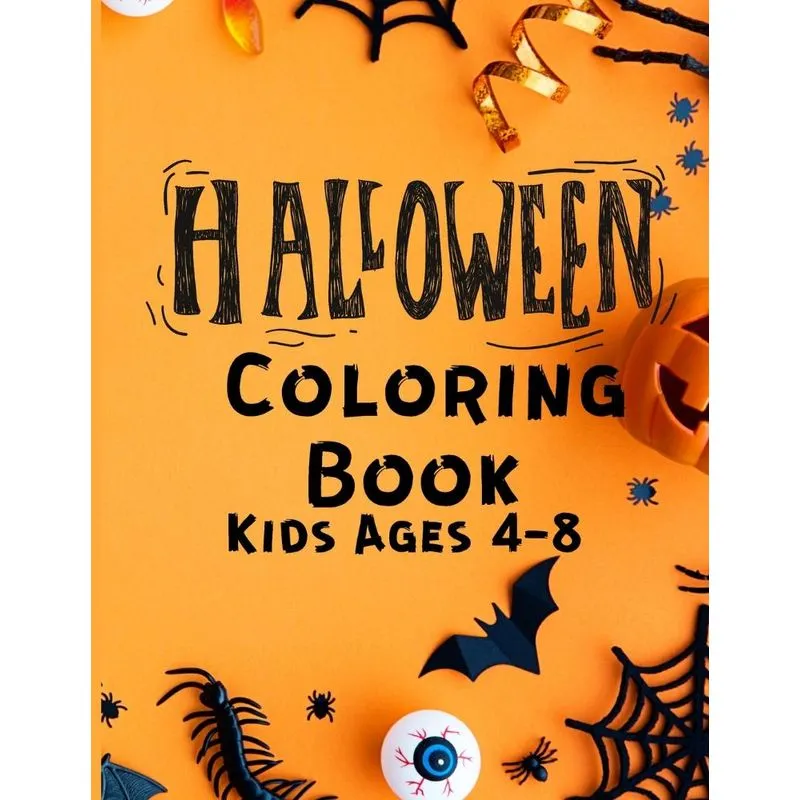 Halloween Coloring Book Kids 4-8