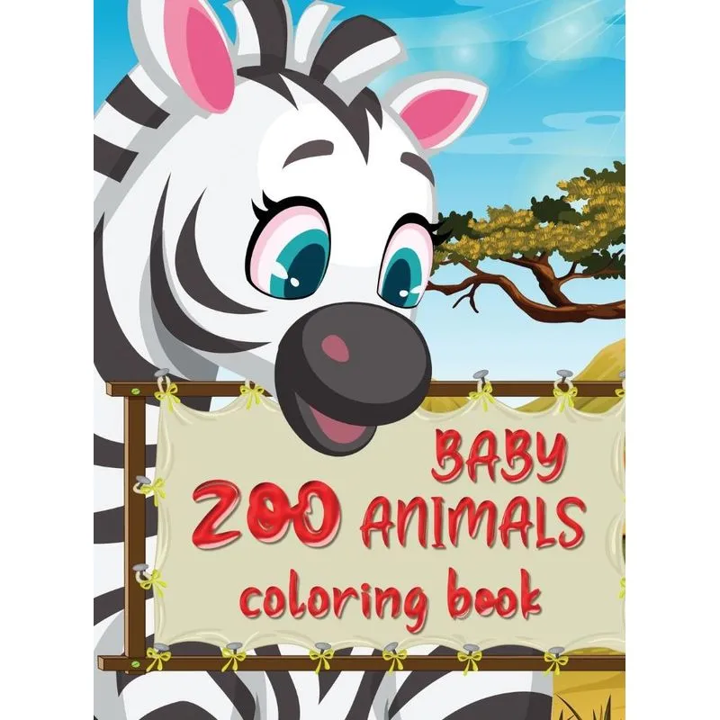 Zoo animals coloring book