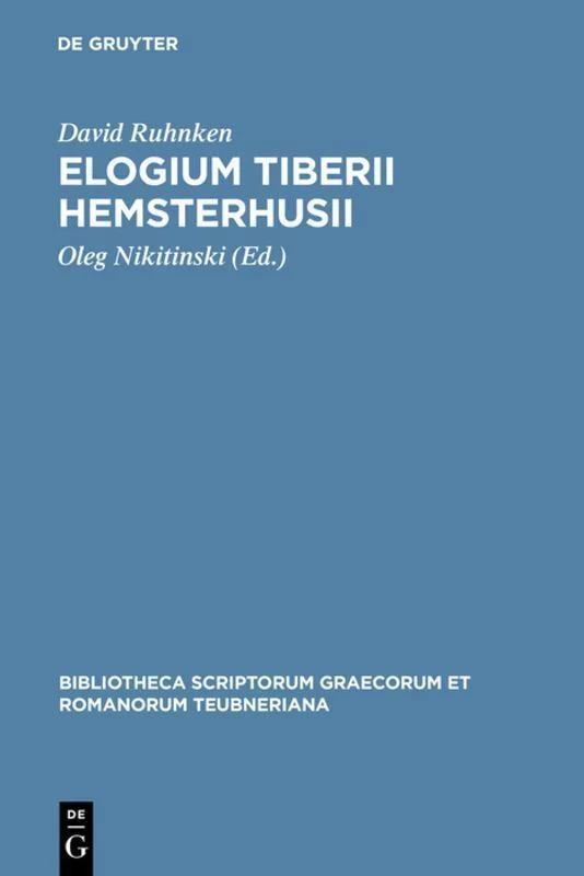 Elogium Tiberii Hemsterhusii