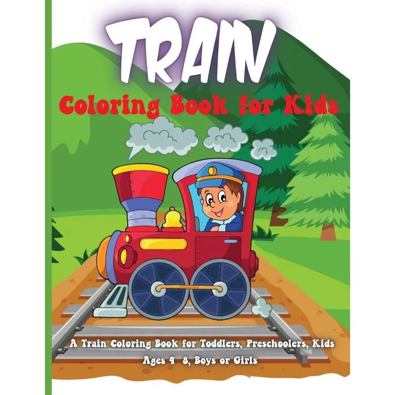 Train Coloring Book for Kids