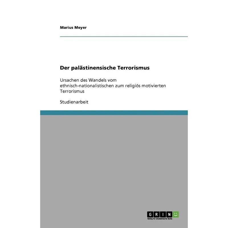 Der palästinensische Terrorismus