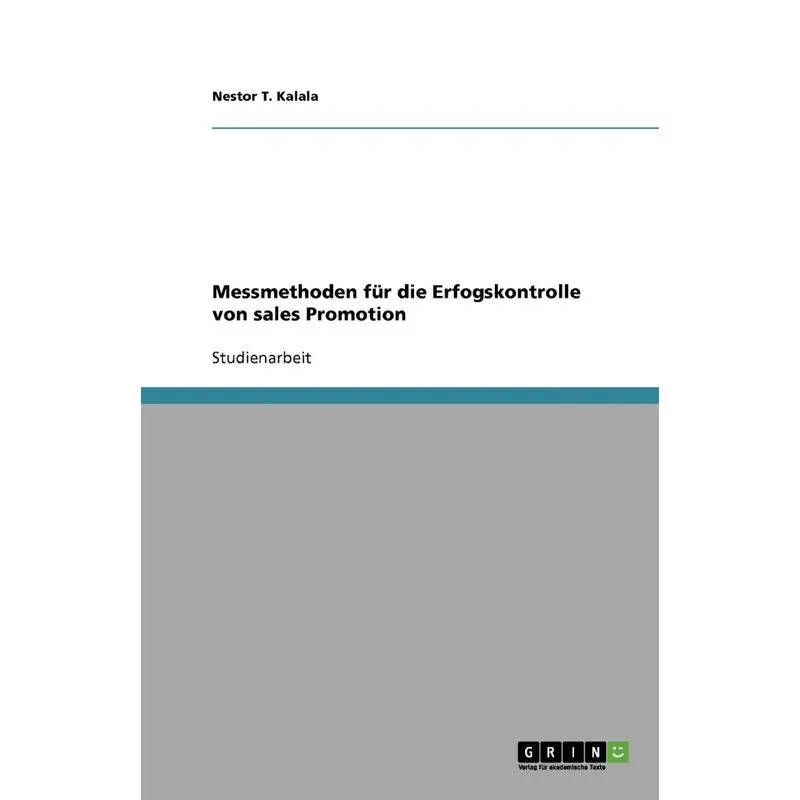 Messmethoden Für Die Erfogskontrolle Von Sales Promotion