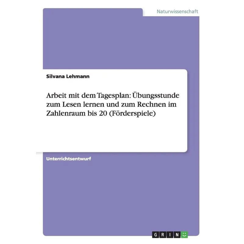 Arbeit mit dem Tagesplan