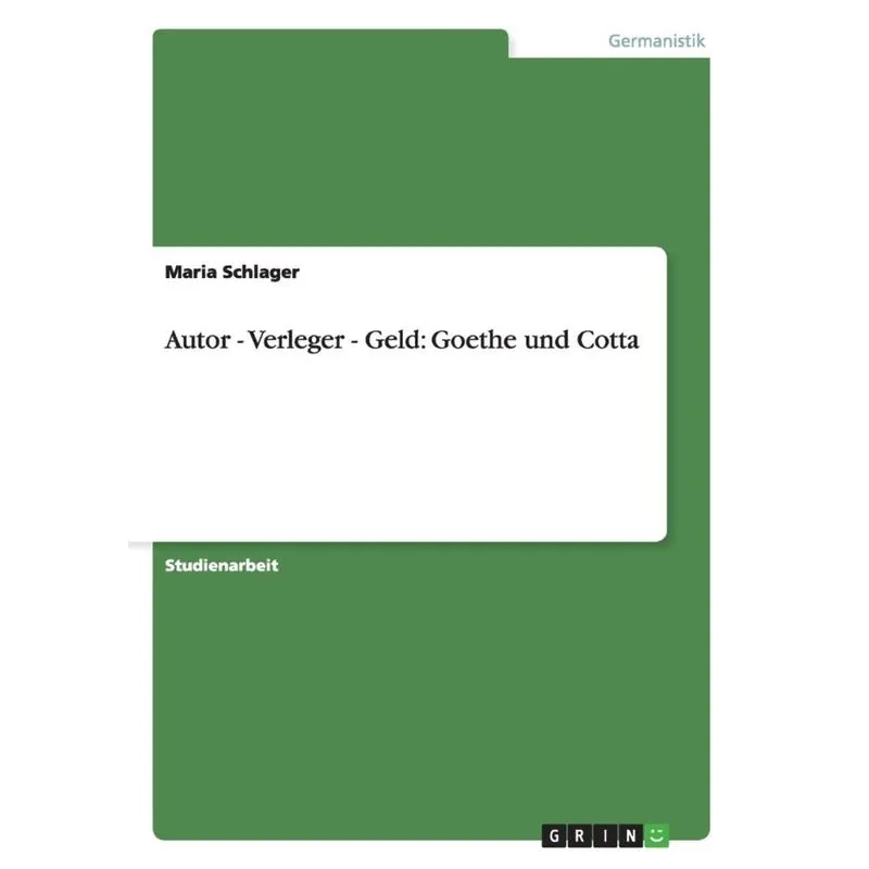 Autor - Verleger - Geld