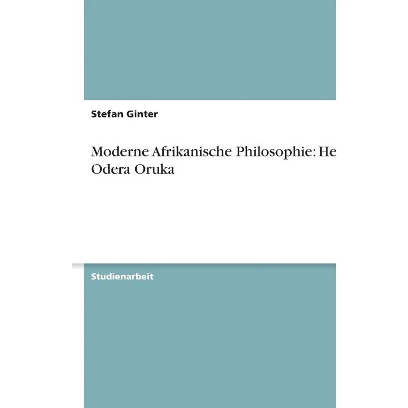 Moderne Afrikanische Philosophie
