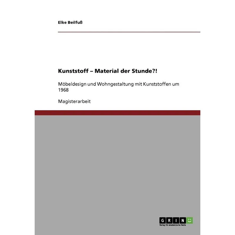 Kunststoff - Material Der Stunde?!
