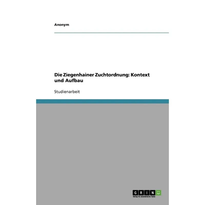 Die Ziegenhainer Zuchtordnung