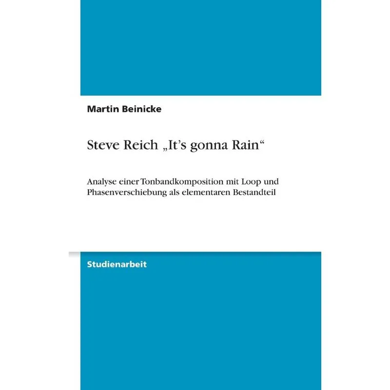 Steve Reich „its Gonna Rain
