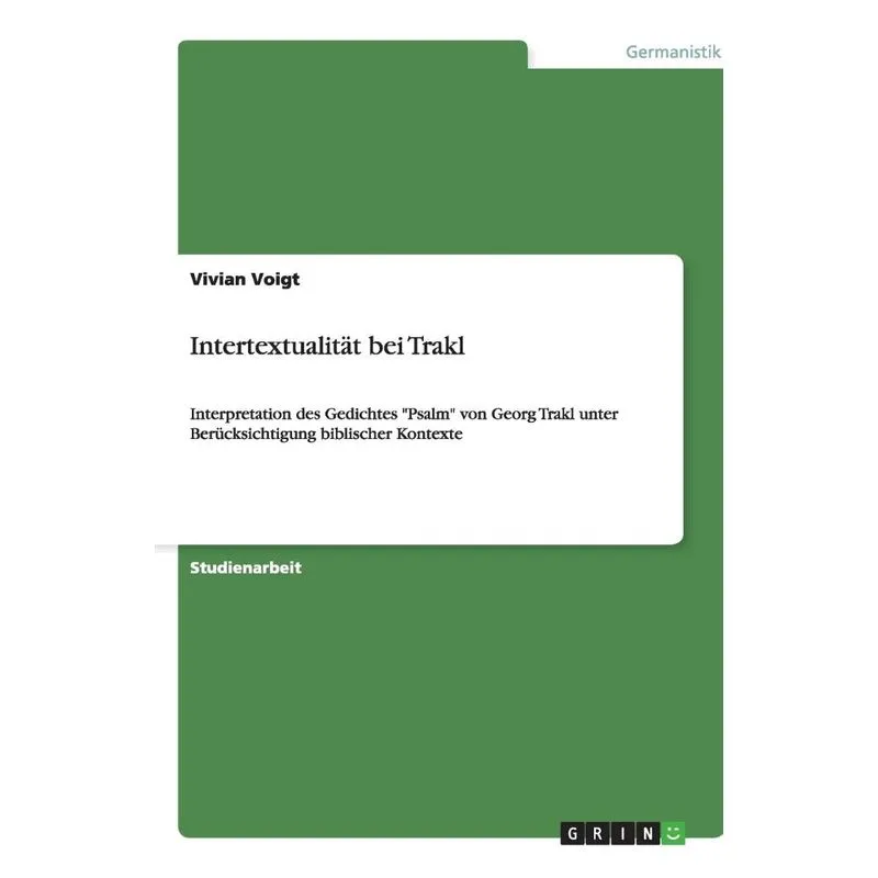 Intertextualität bei Trakl