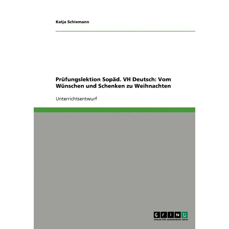 Prüfungslektion Sopäd. VH Deutsch