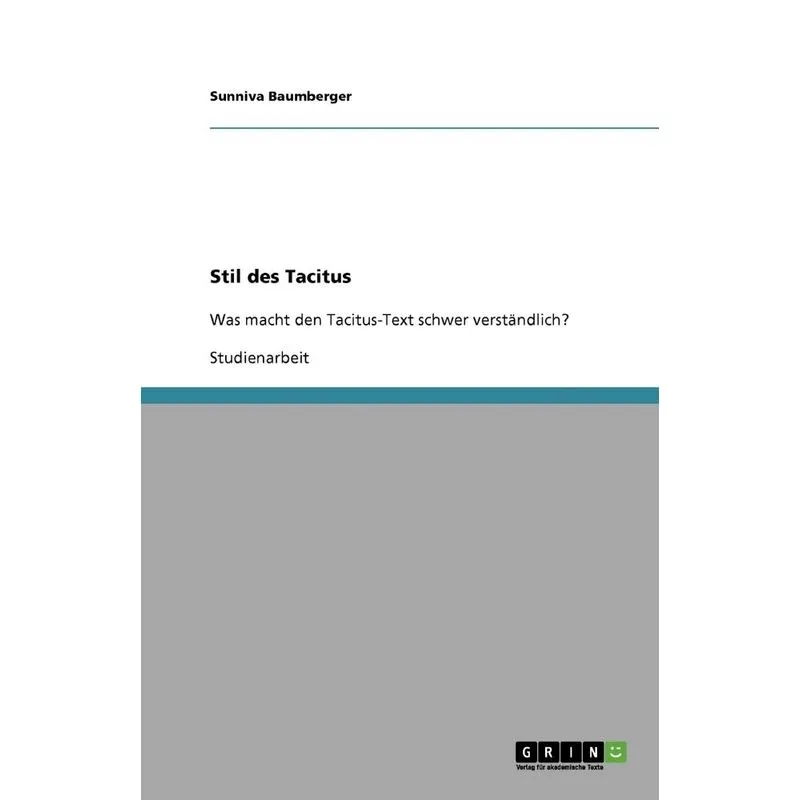 Stil des Tacitus