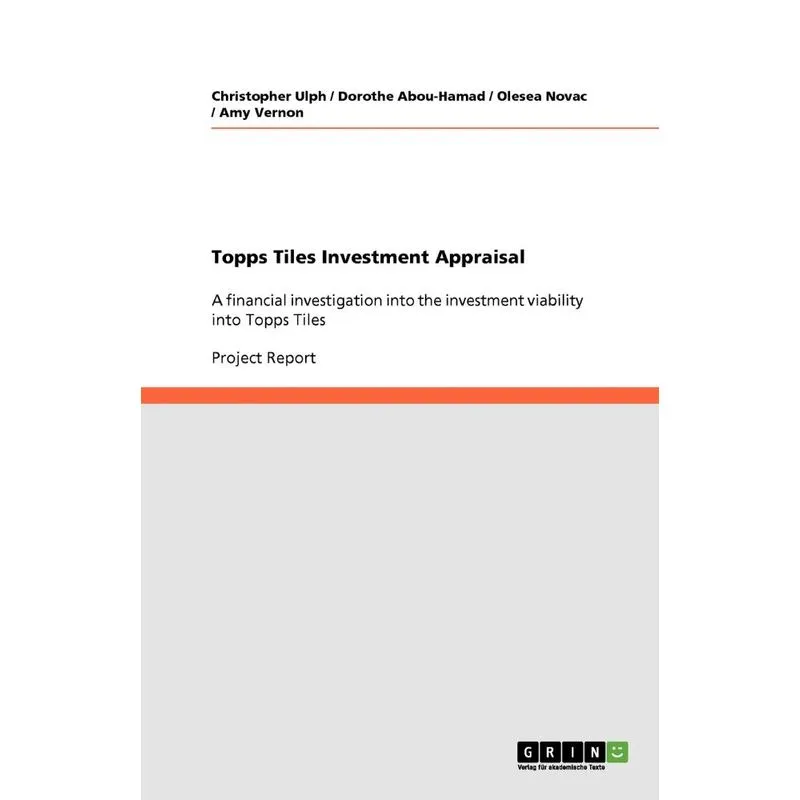 Topps Tiles Investment Appraisal