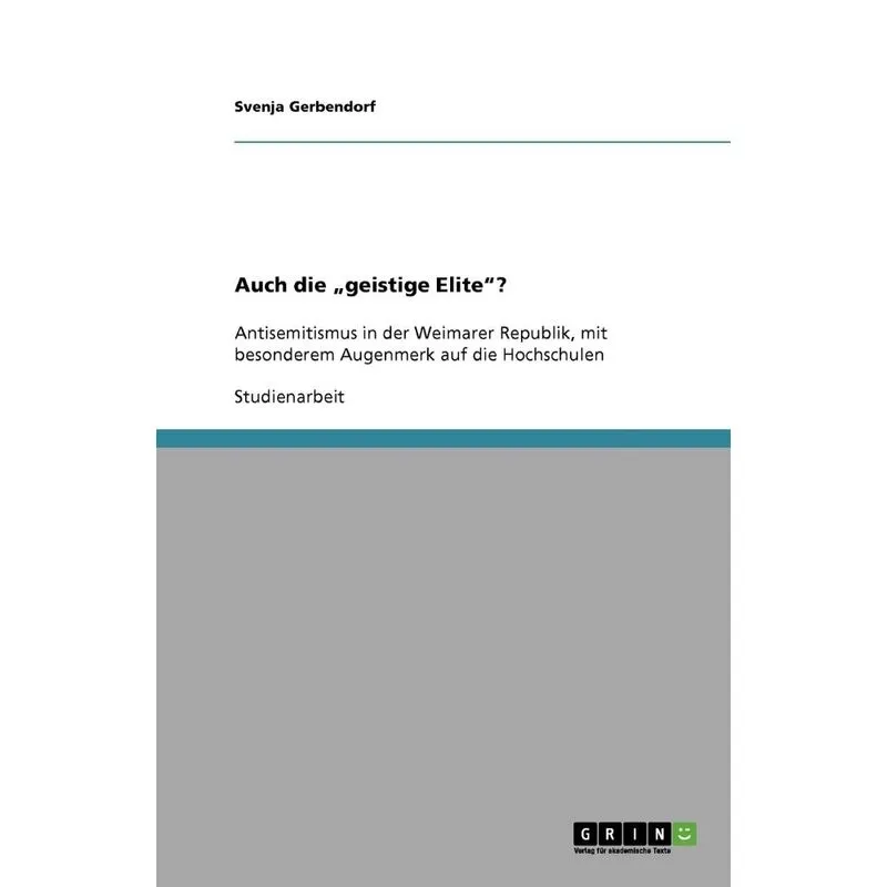 Auch Die „geistige Elite?