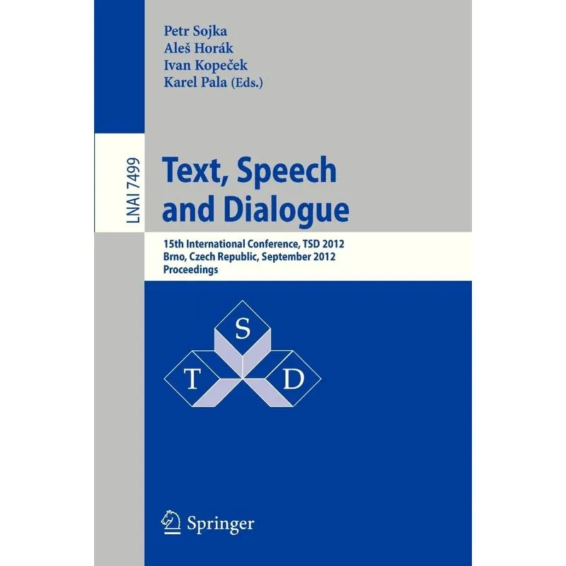 Text, Speech and Dialogue