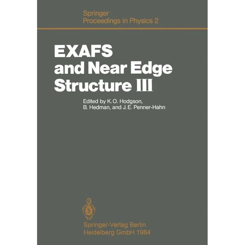 EXAFS and Near Edge Structure III