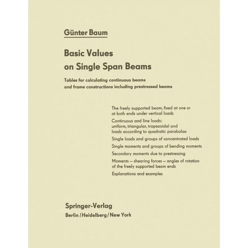 Basic Values on Single Span Beams
