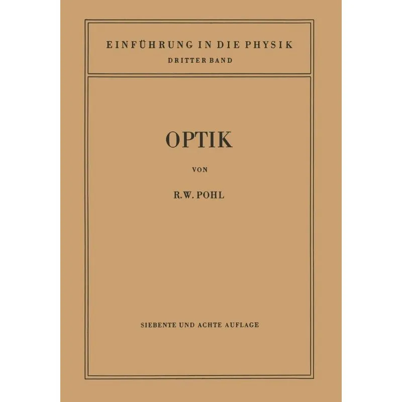 Einfuhrung in Die Optik