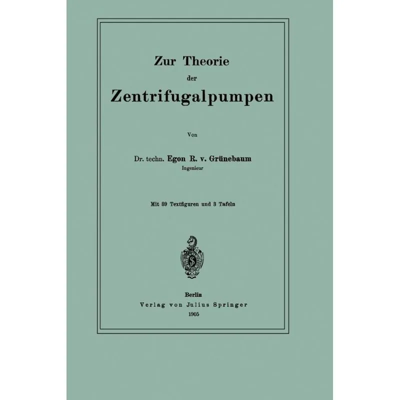 Zur Theorie der Zentrifugalpumpen