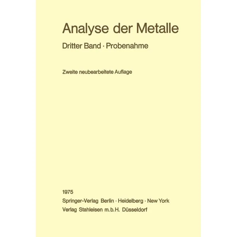 Analyse der Metalle