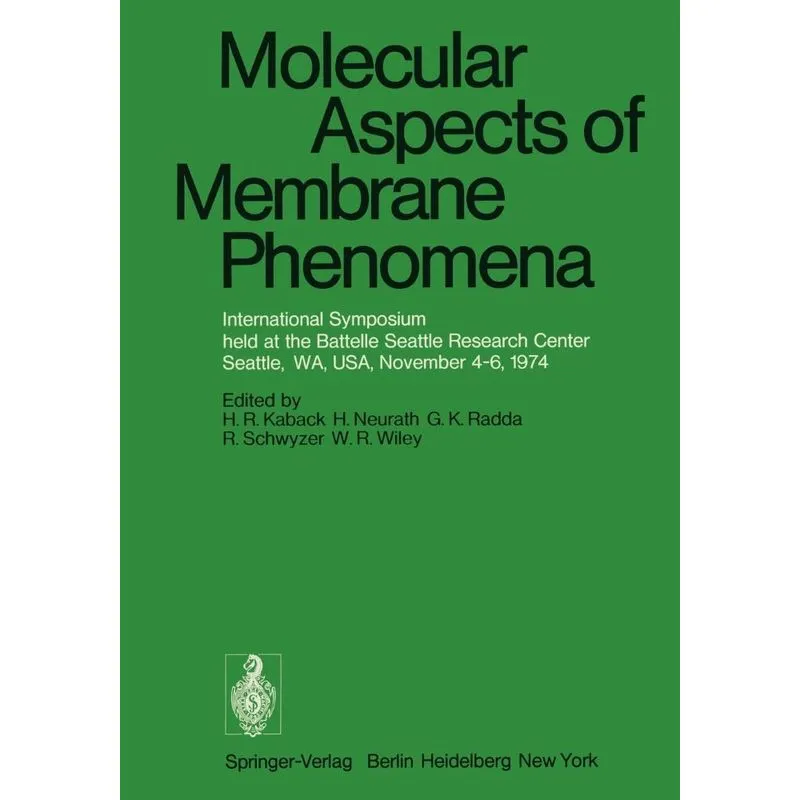 Molecular Aspects of Membrane Phenomena