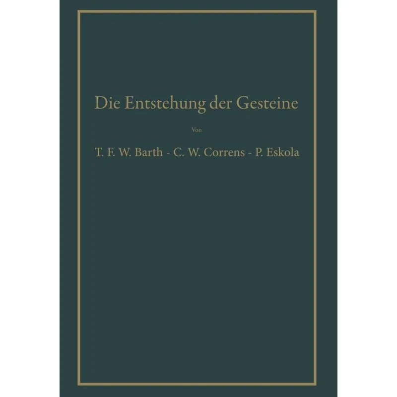 Die Entstehung der Gesteine