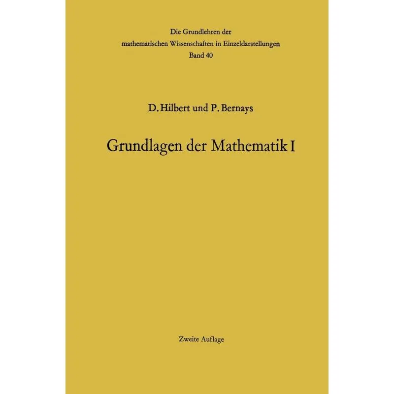 Grundlagen Der Mathematik I