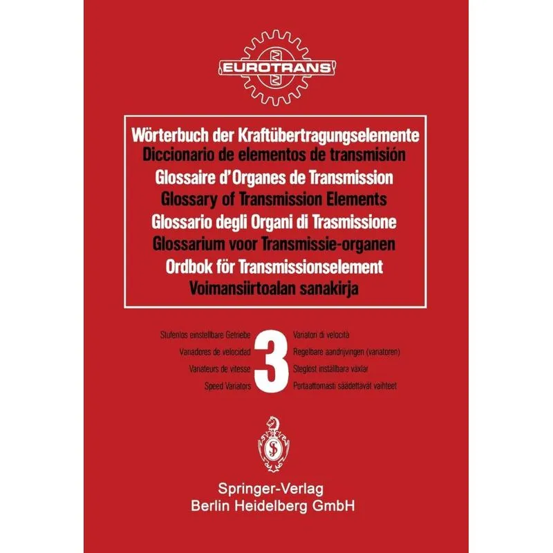 Worterbuch Der Kraftubertragungselemente / Diccionario de E