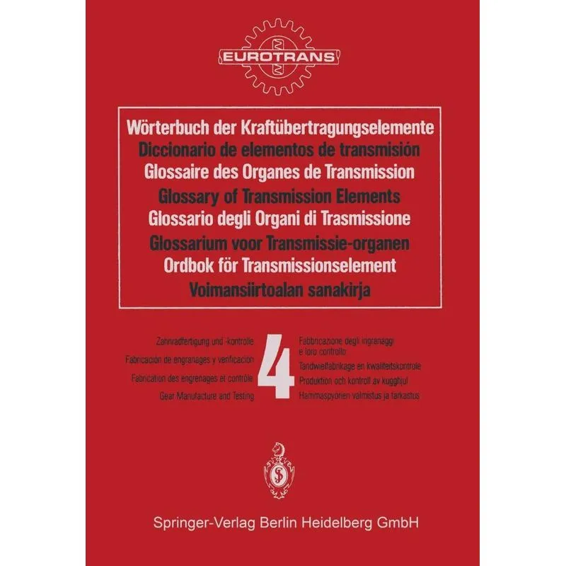 Worterbuch Der Kraftubertragungselemente / Diccionario de E