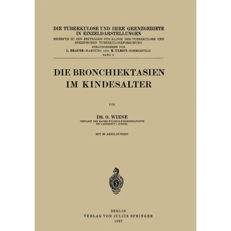 Die Bronchiektasien Im Kindesalter