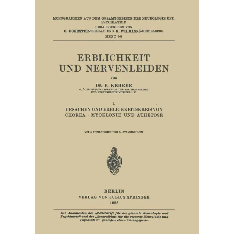 Erblichkeit Und Nervenleiden
