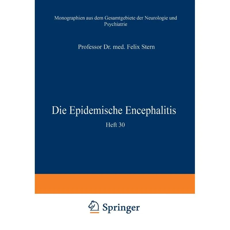 Die Epidemische Encephalitis