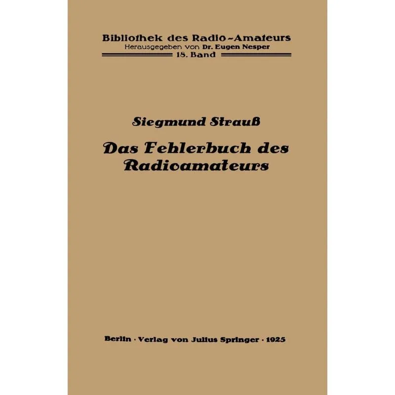 Das Fehlerbuch Des Radioamateurs