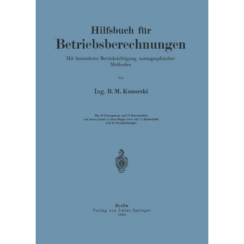 Hilfsbuch für Betriebsberechnungen
