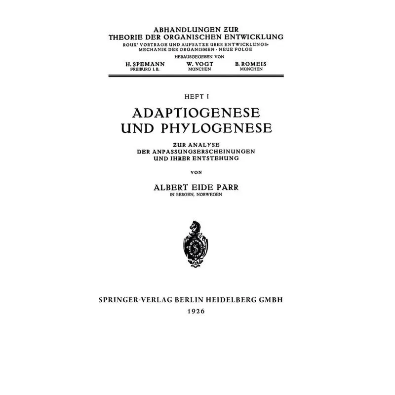 Adaptiogenese Und Phylogenese