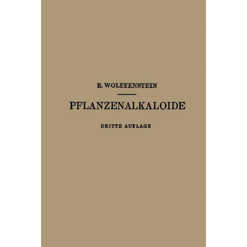 Die Pflanzenalkaloide