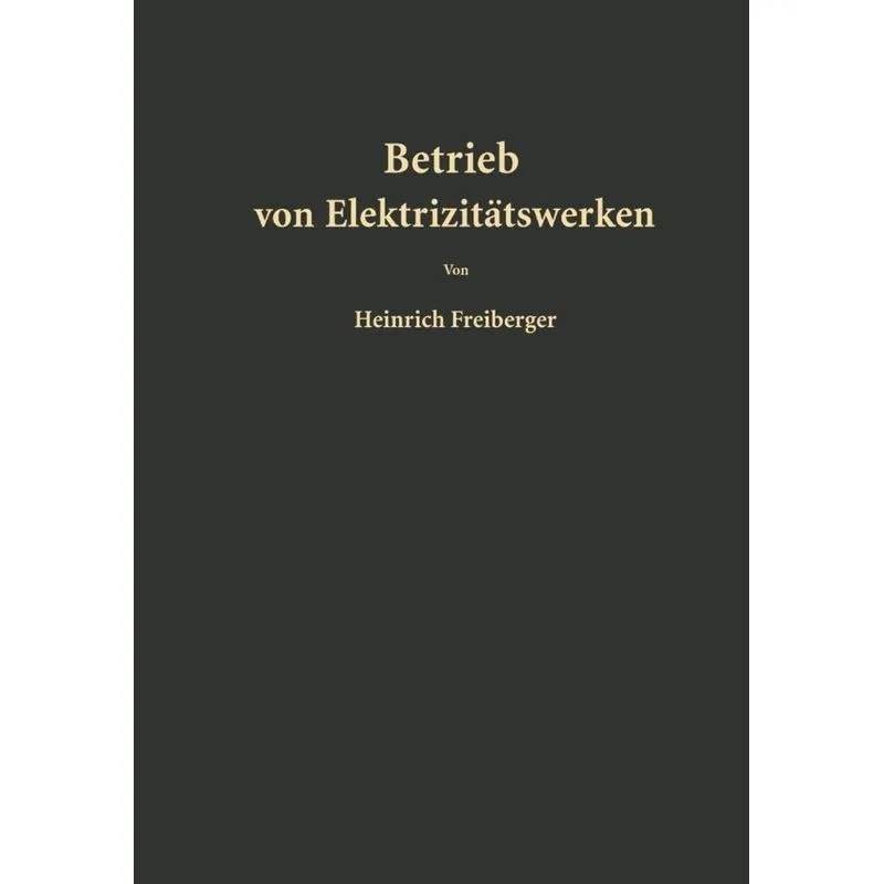 Betrieb von Elektrizitätswerken