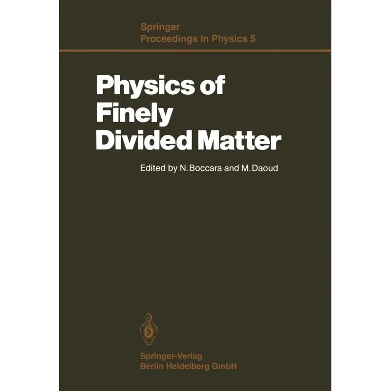Physics of Finely Divided Matter