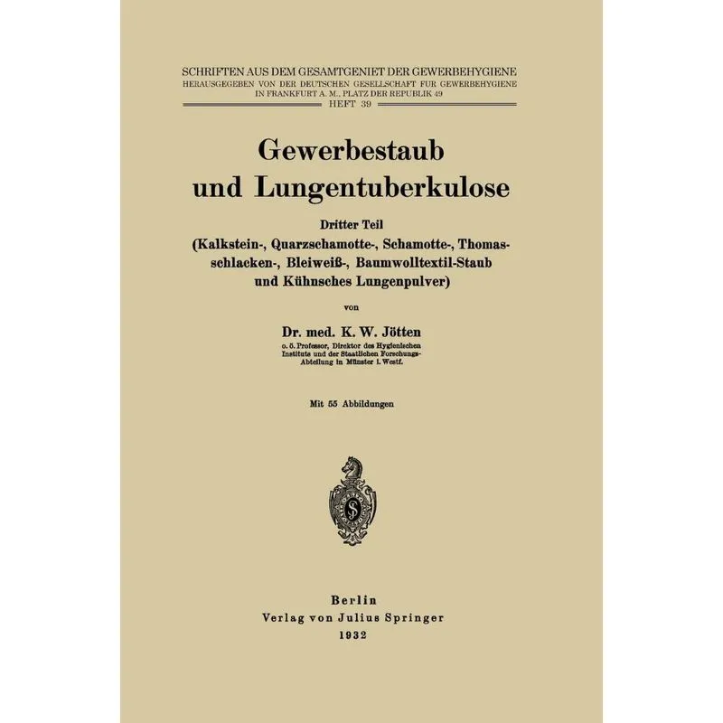 Gewerbestaub und Lungentuberkulose