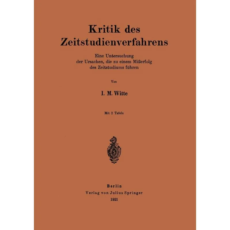 Kritik des Zeitstudienverfahrens
