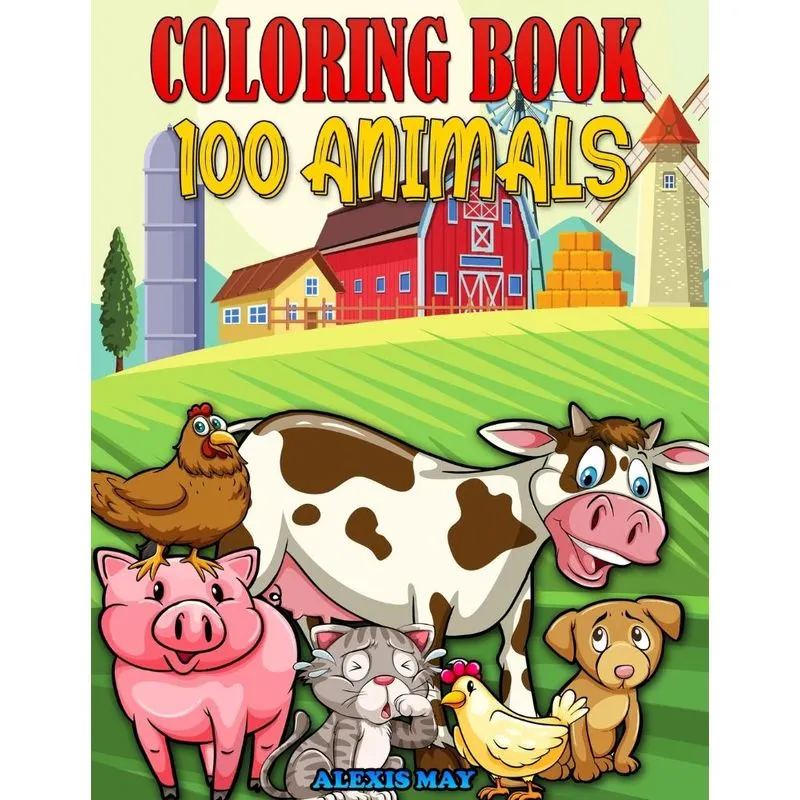 100 Animals Coloring Book