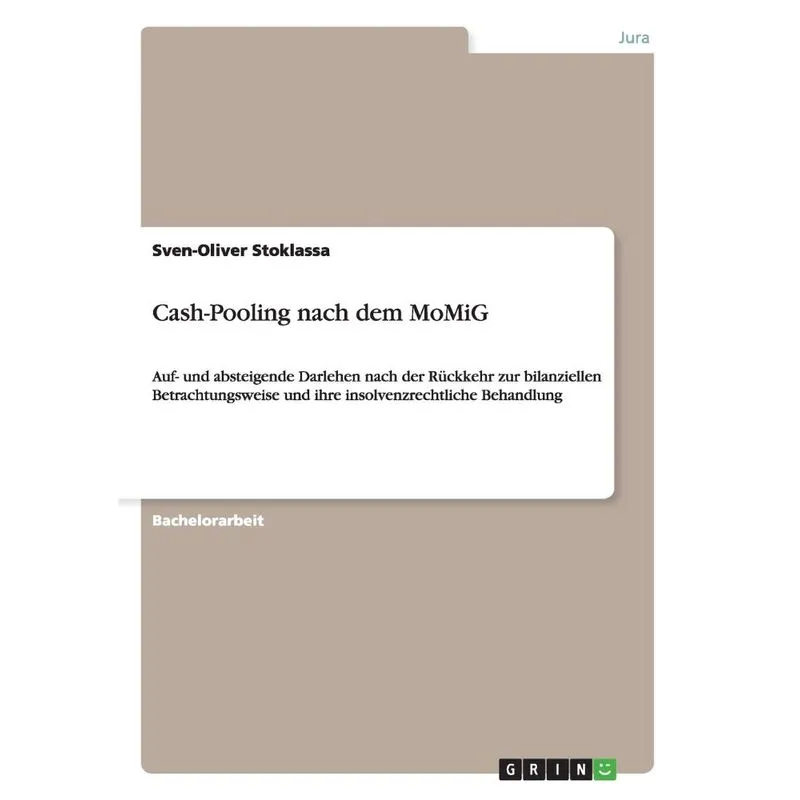 Cash-Pooling nach dem MoMiG