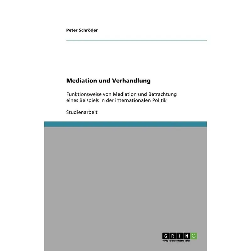 Mediation und Verhandlung